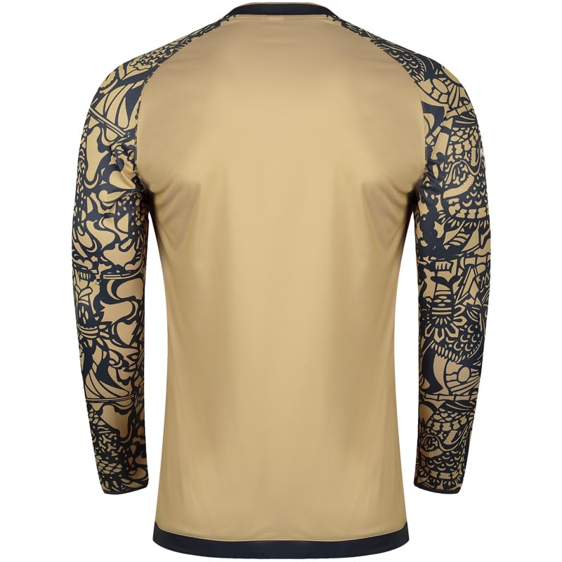 KELME Kids Padded Goalie Shirt, Youth Goalkeeper Jersey, Long Sleeve Soccer Football Training Uniform,Gold Kid 6 - Image 2